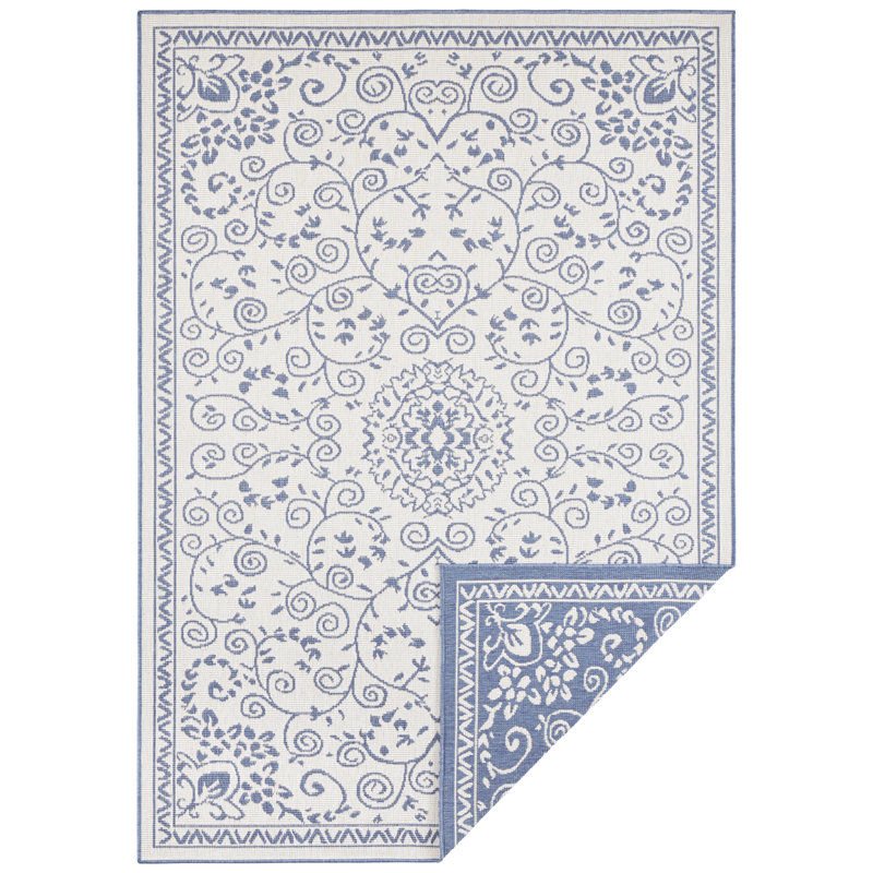 Leyte Flatweave Blue Rug, Rectangular 160 x 230cm