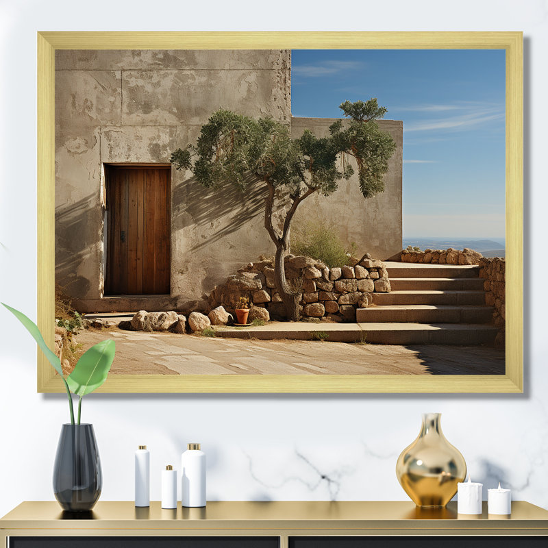 Monuments, minimalisme, photographie de paysage sur toile, Cadre doré simple, H 12 po x l 20 po x P 1 po