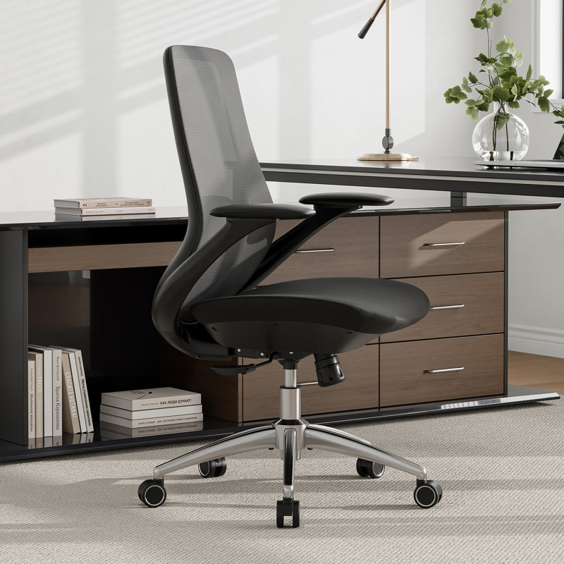 Chaise de bureau ergonomique en filet avec accoudoirs réglables pour l'avant, l'arrière, la gauche et la droite Height Hauteur réglable et soutien lombaire - Chaise de travail respirante