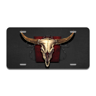 Cadre de plaque en aluminium Steer Skull