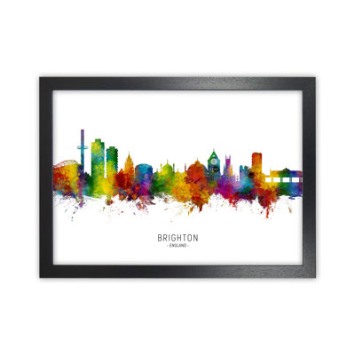 Brighton England Skyline by Michael Tompsett - Print