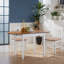 Table pliante en bois massif 55 po - Conception à abattants peu encombrante (brun)