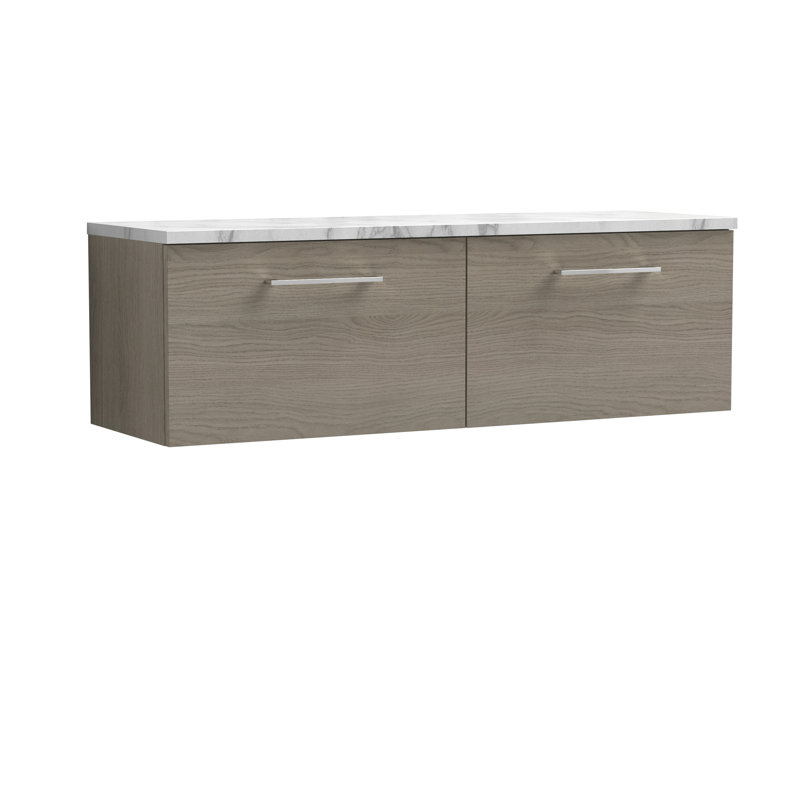 Arno 47.44cm Double Bathroom Vanity Base Only, Solace oak