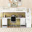 Lit mezzanine simple en blanc avec bureau et tiroirs doubles - Bois de pin pour une chambre à coucher captivante