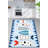 Sanders Handmade Polyester Blend Area Rug in Blue/White/Red-199151253