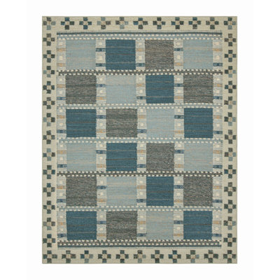 Scandinavian Wool Geometric Area Rug