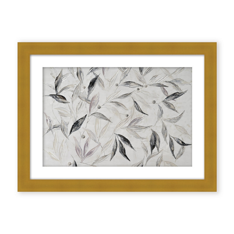 Nature Inspired "Soft Descent" Canvas Wall Art By , 30" H x 40" W x 1.125" D, Framed Matted Print, White