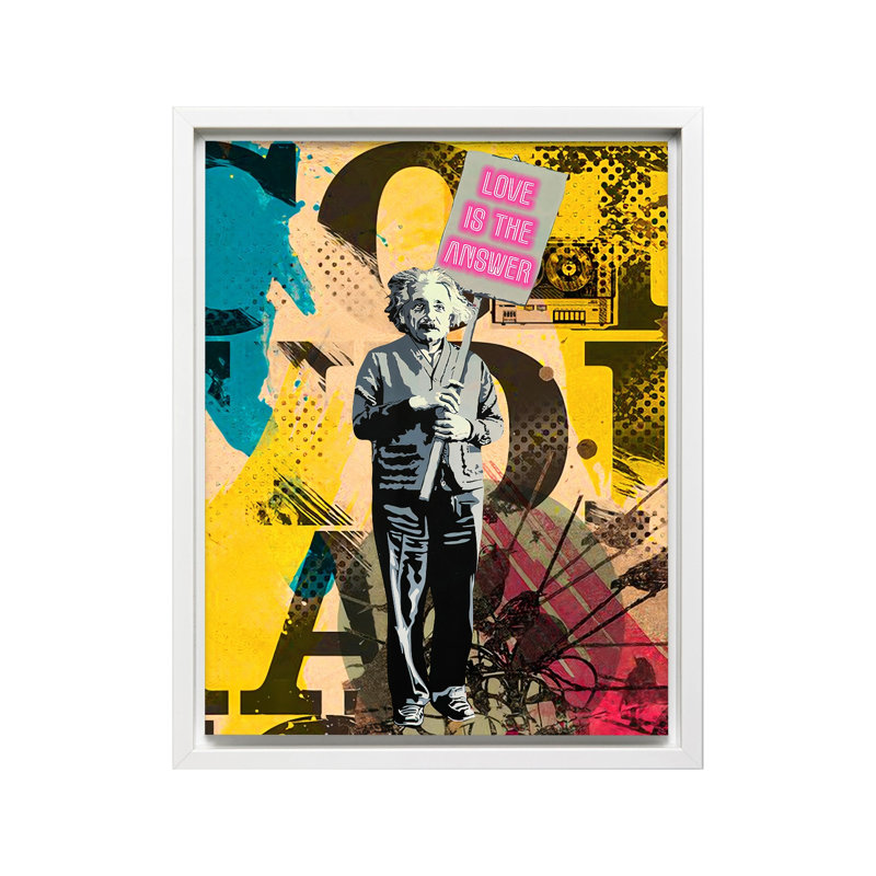 L'amour est la réponse, Canvas, White Framed, 08"H x 10"W