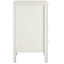 2 tables de chevet blanc antique avec or brossé, glissières de tiroir latérales en métal, tablette ouverte pour le rangement, pieds fuselés cannelés au sol et aucun assemblage requis avec 2 tiroirs en blanc, glissières lisses