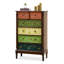 Armoire d'appoint en bois manufacturé et brun noisette