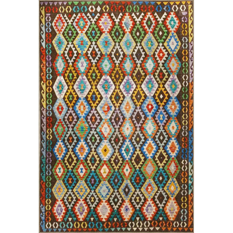 Tapis décoratif multicolore, Rectangle 5 pi 2 po x 7 pi 7 po
