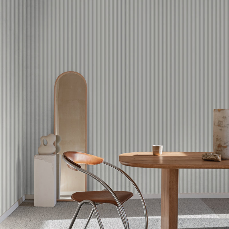 Superfresco Tactile Pinstripe Pure Wallpaper, Grey