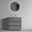 Meuble-lavabo de 30 po de couleur grise - Vaste espace de tiroir, fonctionnement silencieux, lavabo silencieux à mouvement tendance, espace spacieux-1567828829-1567828828