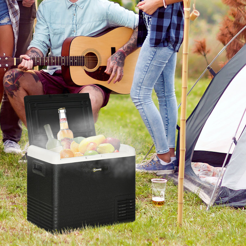 Outsunny 12m³ L Freestanding Mini Fridge with Freezer