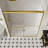 56-60" W x 70" H Semi-Frameless Shower Door, Double Sliding Shower Door-129505193