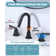 Widespread 2-handle Bathroom Faucet with Drain Assembly