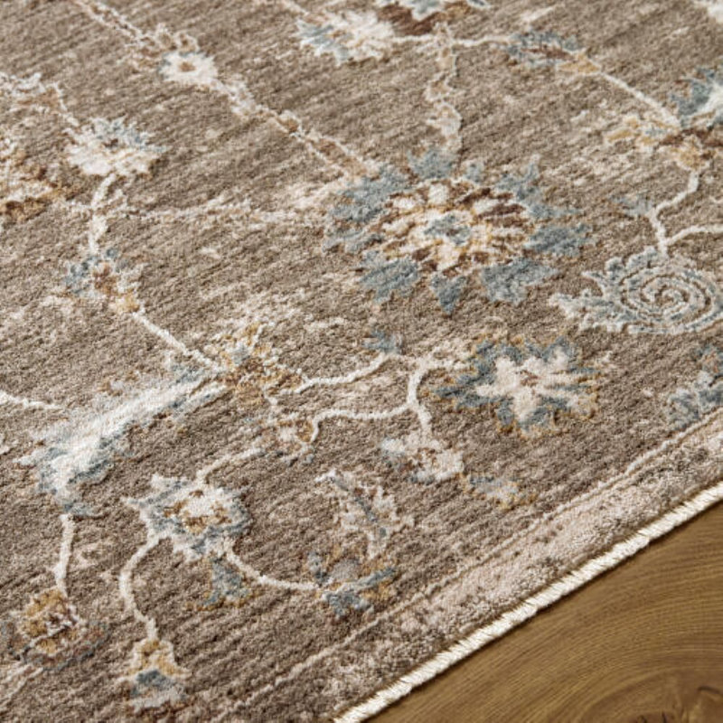 Farshad Machine Woven Area Rug, Taupe, Rectangle 9' x 12'2"