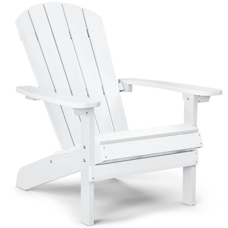 Chaise Adirondack en plastique pour patio, Blanc