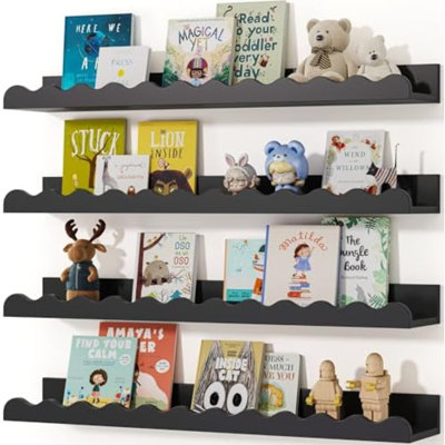 Nusery Shelves (23 Inches, Black)