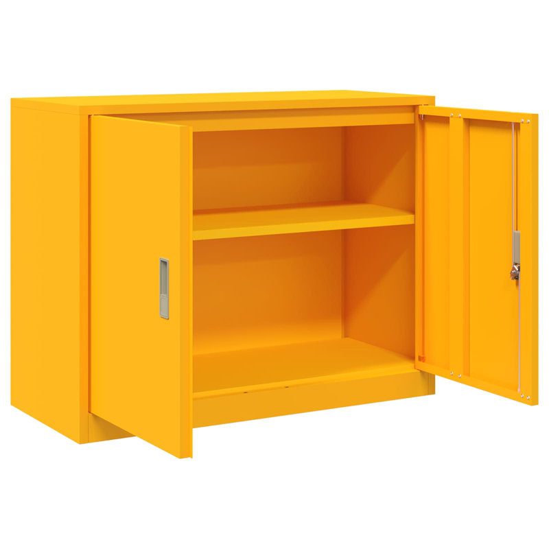 Storage Cabinet, Mustard Yellow
