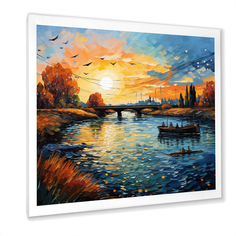 «Vangogh The Bridge At Arles II - Vangogh Wall Art» par Vincent Van Gogh, peinture, H 16 po x l 16 po x P 1 po