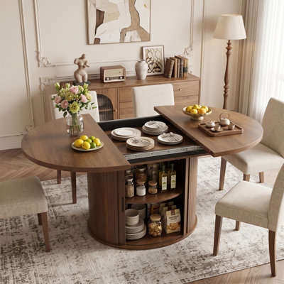 Extendable Round Dining Table