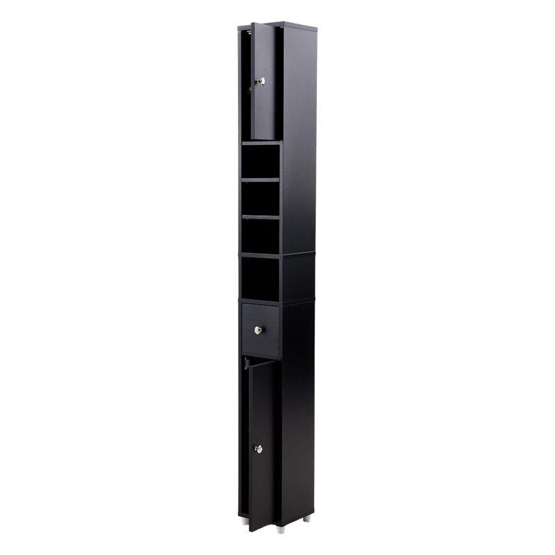 Freestanding Bathroom Cabinet, Black