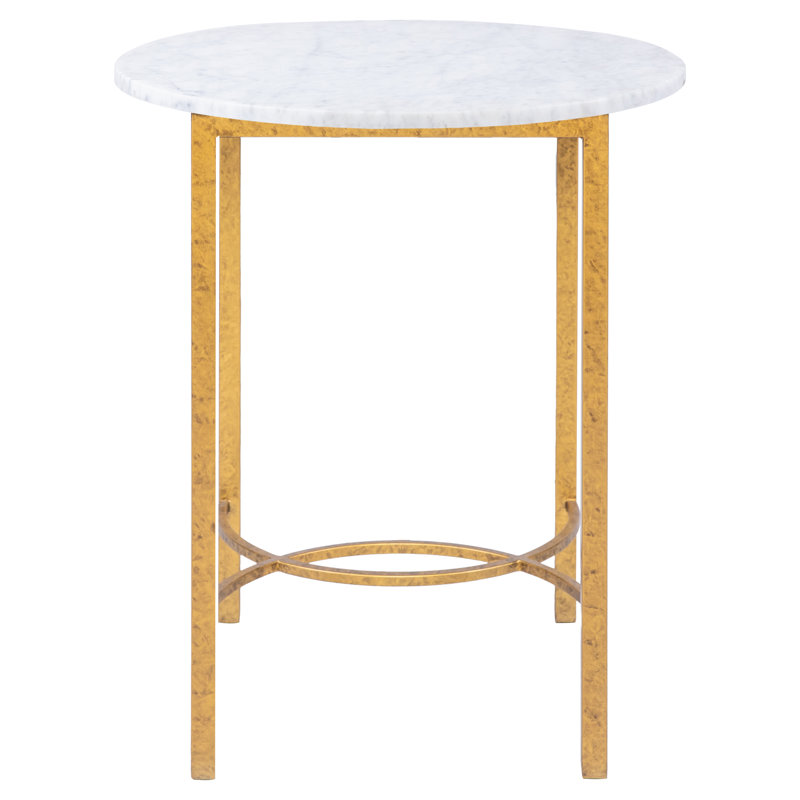 Lilian Marble 5 Legs End Table, Royal Gold