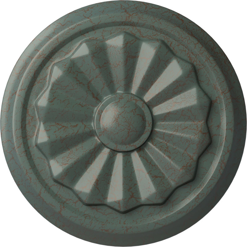 Médaillon de plafond Endurathane Olivia, 7 7/8 po x P 1 1/8 po (convient aux auvents jusqu'à 3 1/2 po)