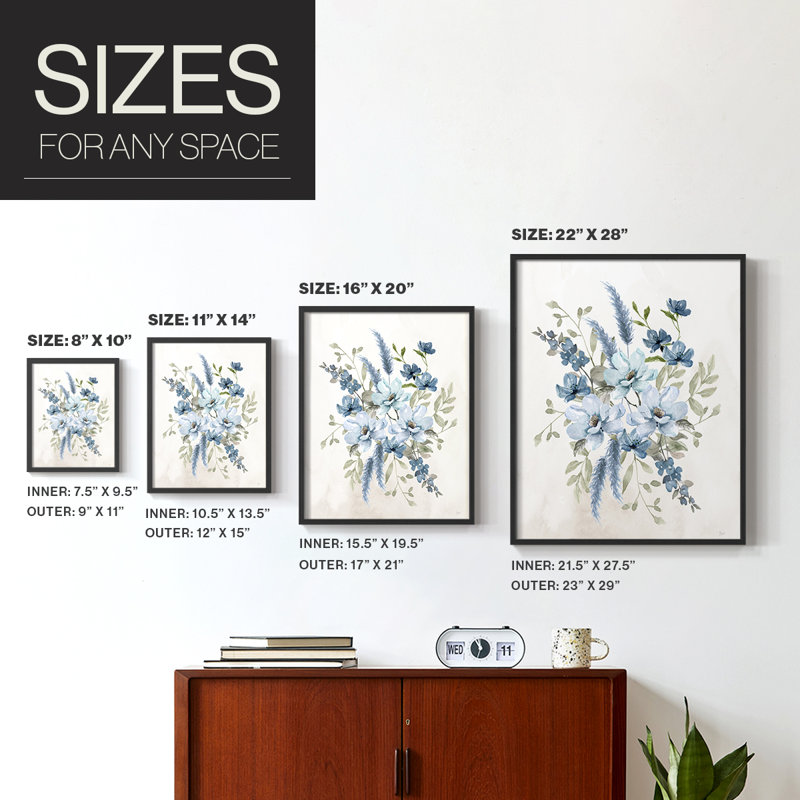 Sweet Blues II, reproduction encadrée - bois massif, Noir, noir, noir, noir, H 21 po x l 17 po