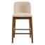 Ensemble de 2 tabourets de comptoir en bois avec revêtement doux-129903720