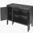 U-Style Adjustable Shelf Storage Side Cabinet, with 3 Retro Metal Handles and 4 Pine Legs, Suitable for Entrances, Living Rooms, Studies, Dining Rooms