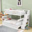 Lit superposé simple au-dessus de double en bois avec lit gigogne simple, escalier de rangement et garde-corps en bois-1691392279