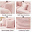 Canapé confortable 79,5 po 3 places avec repose-pieds Corduroy-106876918