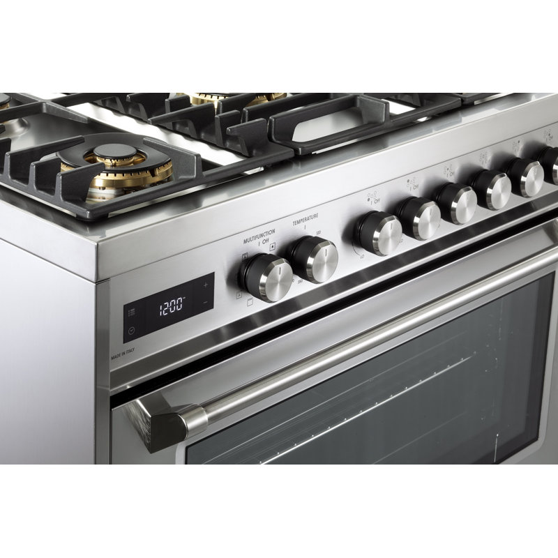 Cuisinière à double combustible 36 pouces Verona Ultima Seroes avec 5 brûleurs scellés (acier inoxydable)