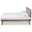 Lit plateforme double Cramlington, gris clair / noyer, l 56,7 po x L 77,3 po x H 48 po Cramlington-2041988856-2042027704