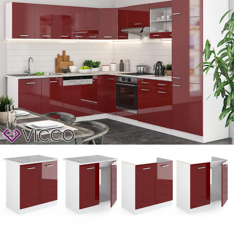 Meral Matte Sink Unit, Red