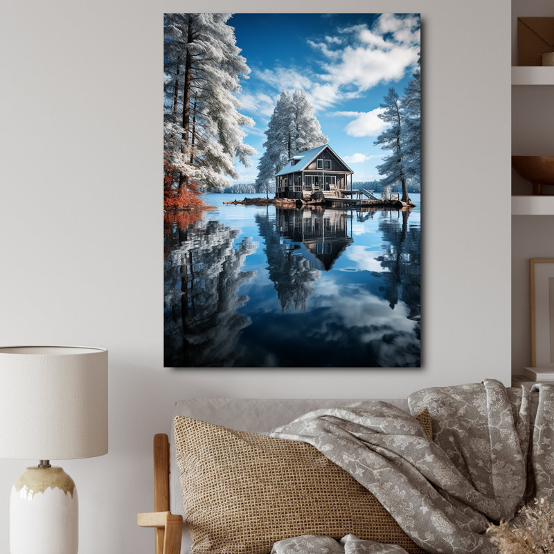 Basilisa Lake Tranquil Retreat sur toile, H 32 po x l 24 po x P 1 po