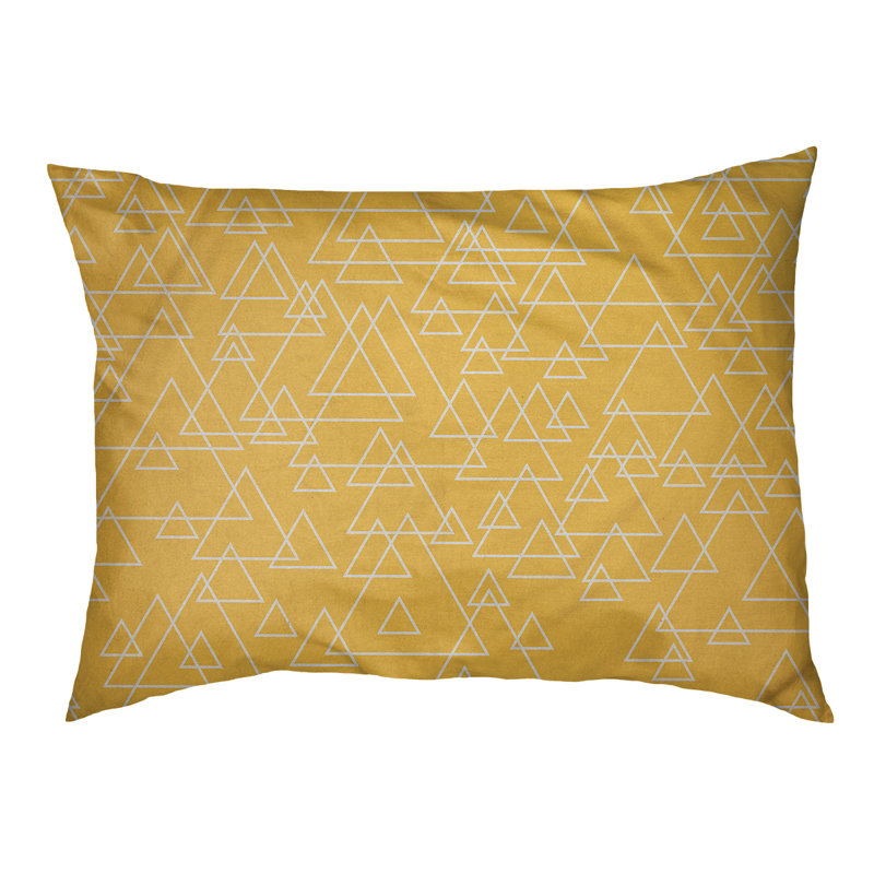 Coussin pour chien en triangle dispersé Campion, Moyen (L 29,5 po x P19,5 po x H 9,5 po), Or