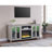 Ellington 70"W Fireplace TV Stand Console With Heater, LED Light, Cabinets, Shelves-1264126681