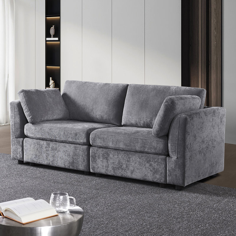 Grey Chenille 2 , Movable Modules, Wood Frame, Simple Assembly Process Modular In With Reconfigurable Features