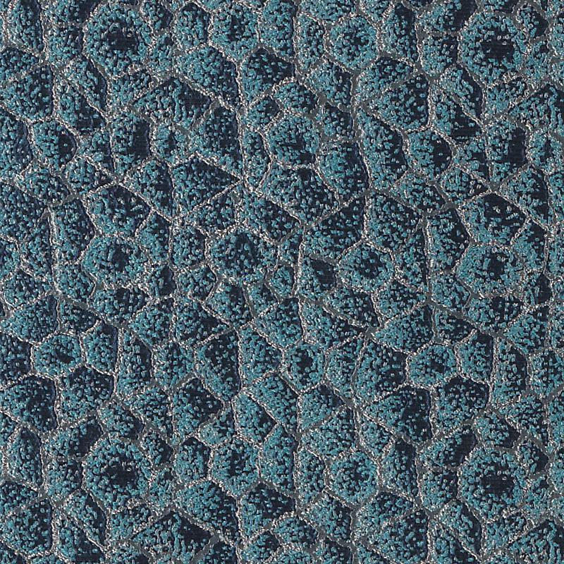 Tissu dunand ii Laura Kirar, Bleu / turquoise