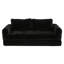 Canapé-lit futon convertible avec revêtement en velours côtelé nuage et assise profonde