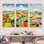 «De Stijl Farm Landscape - Countryside», ensemble de 4 reproductions d'art mural