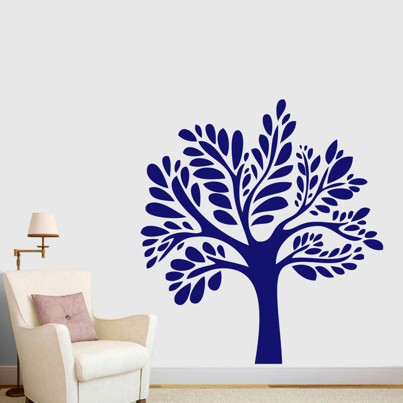 Décalcomanie murale arbre willow Anderson, Bleu marine