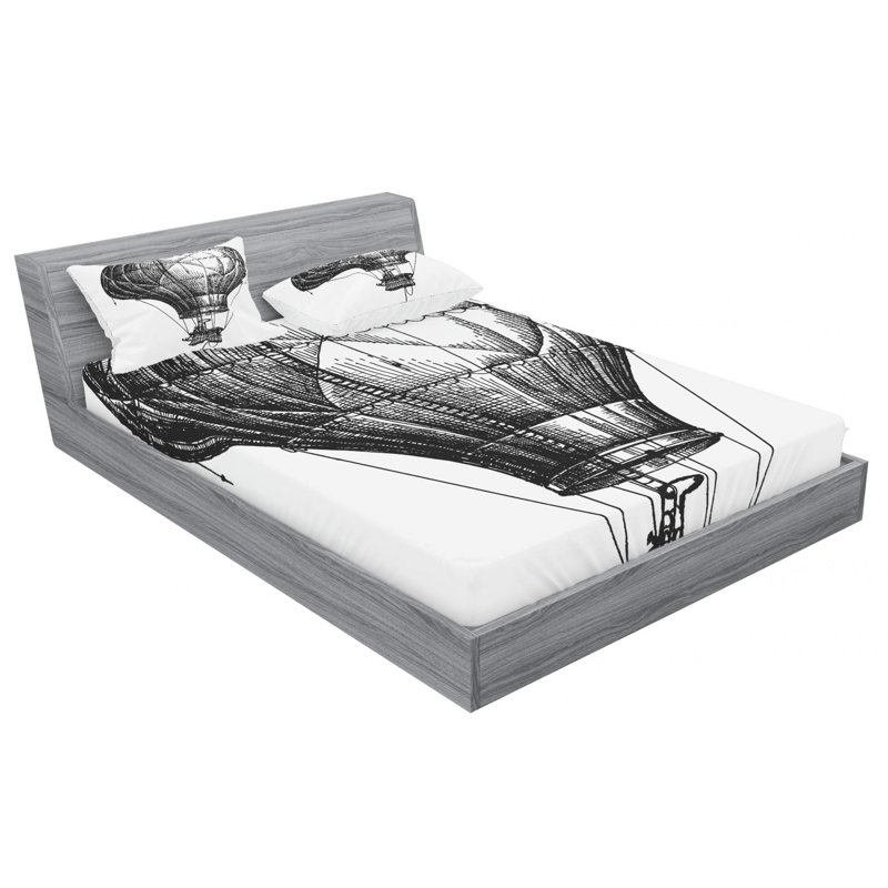 Microfiber Sheet Set, Queen Sheet Set with Fitted Sheet