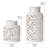 Elements Set Of 2 White Pierced Ceramic Vases