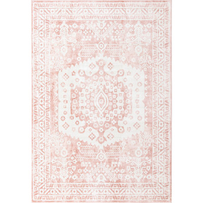 Tapis contemporain rouge clair 9 couleurs Micsunel