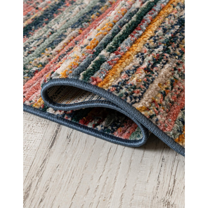 Hulsey Striped Indoor Rug, Rectangle 7'10" x 10'2", Multi