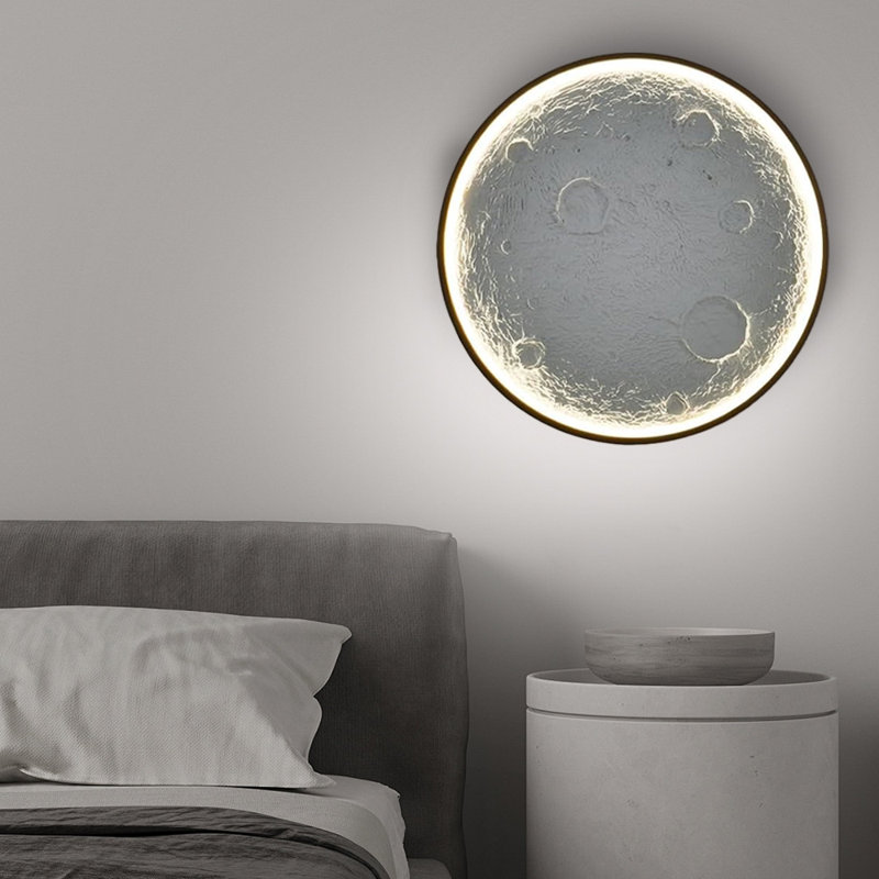 Acrylic LED Flush Mount, 5 cm H x 40 cm W x 40 cm D, Black